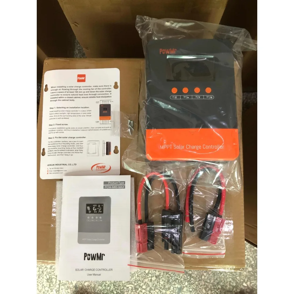 POW-M60-MAX PowMr MPPT 60A Solar Voltage Controller Solar Charge Controller For Battery 12V 24V 36V 48V