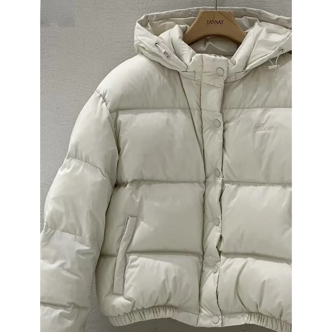 

Женская куртка-пуховик в стиле ретро с капюшоном, повседневная верхняя одежда из трикотажной ткани, длинное теплое пальто