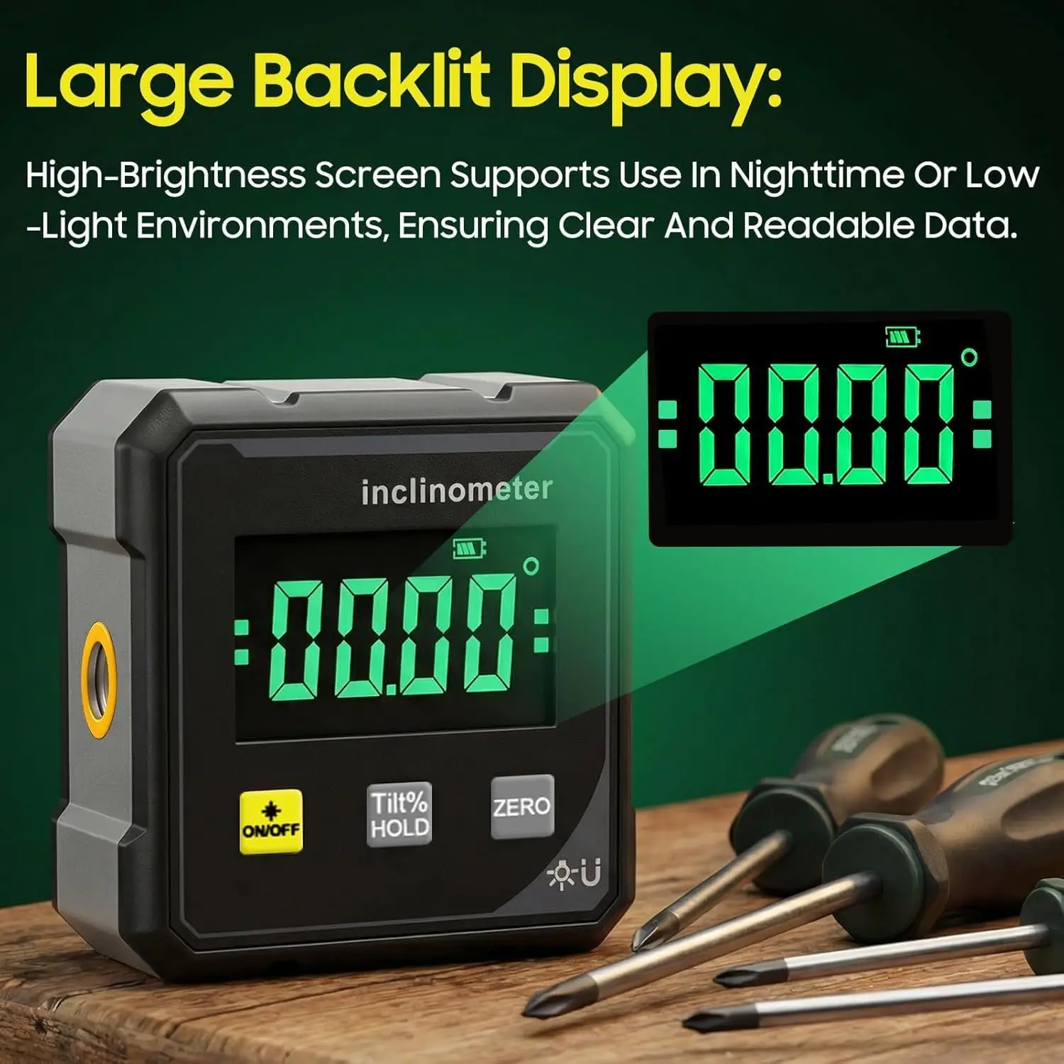 New Magnetic Digital Inclinometer Angle Gauge Electronic Protractor Horizontometer Inclinometer Slope Gauge Ruler Measuring Tool