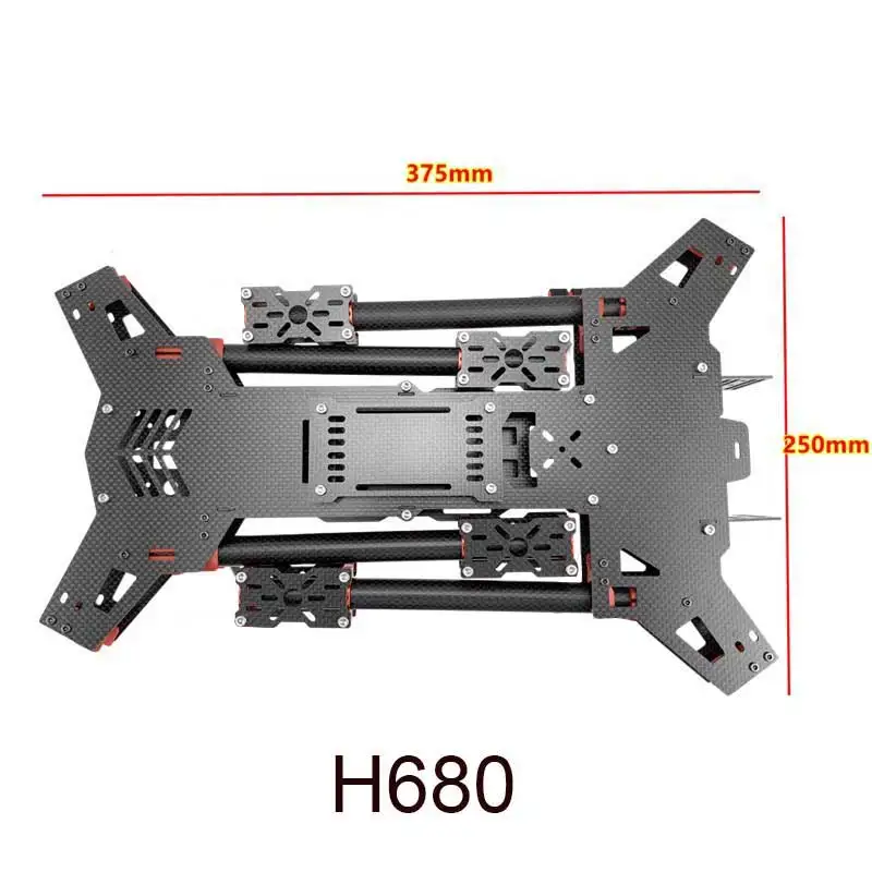 H450 / H680 Carbon Fiber Folding FPV Alien Quadcopter Aircraft H4 Frame Kit