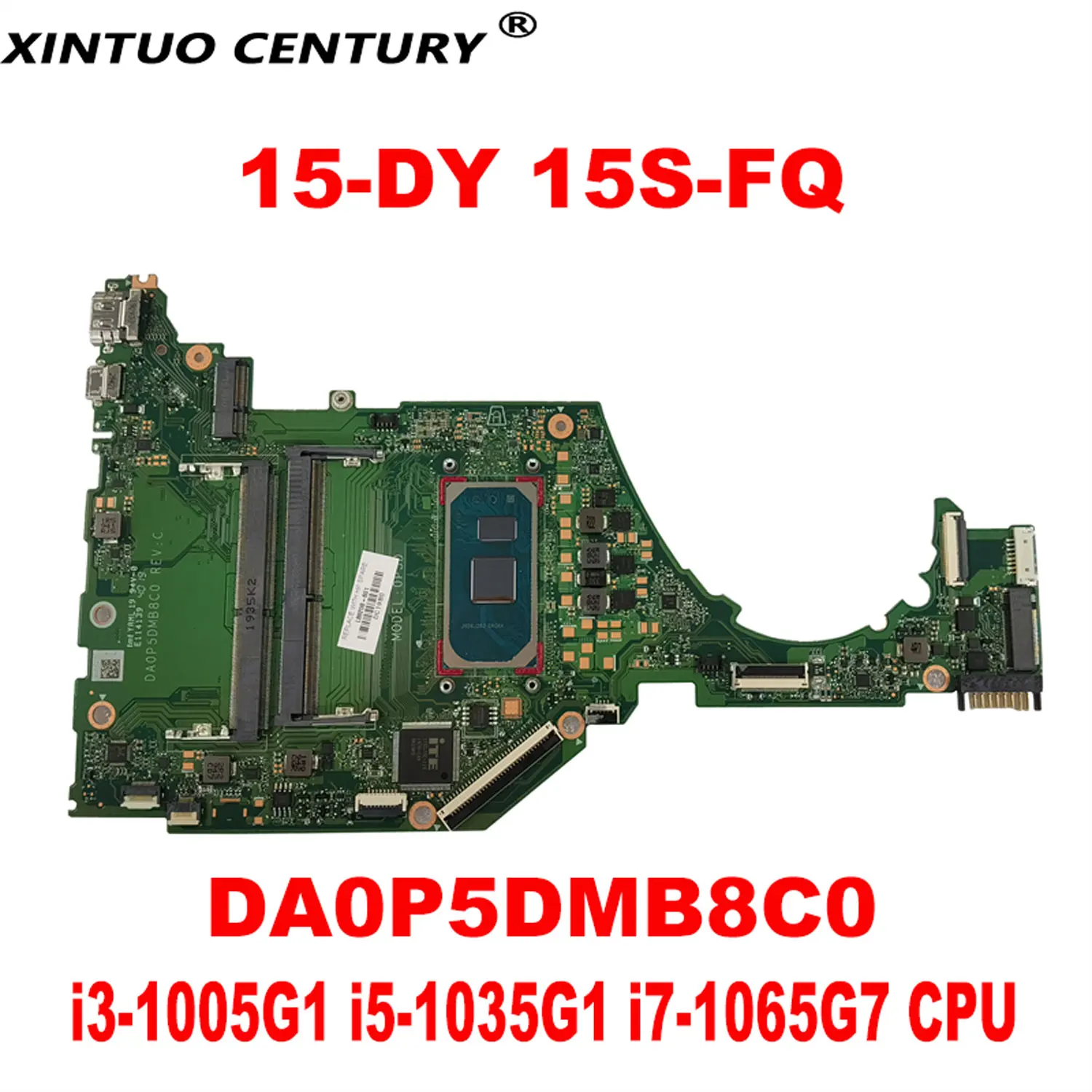 

DA0P5DMB8C0 Motherboard for HP 15-DY 15S-FQ TPN-Q222 Laptop Motherboard with i3-1005G1 i5-1035G1 i7-1065G7 CPU DDR4 Tested