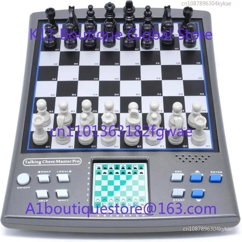 Beginners Chess Computer Electronic Board with Talking English Germany Magnetic Chess Pieces Self Teaching Program