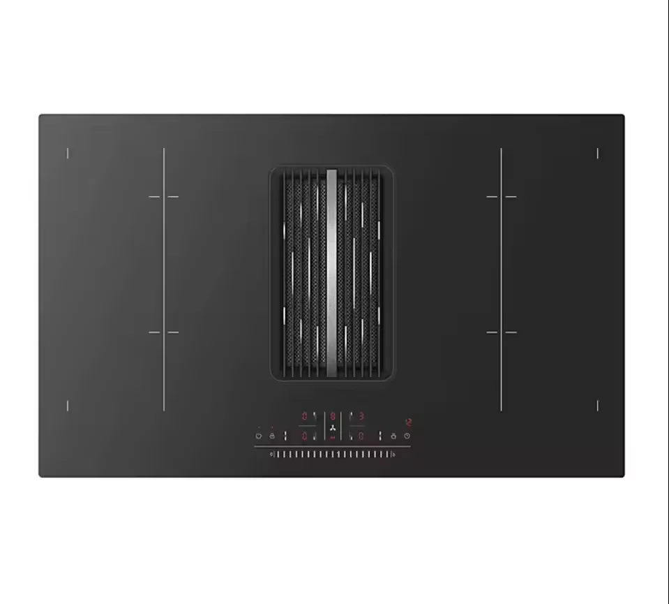 7200W Built-in Induction Cooktop with Integrated Extractor Hob - High Efficiency and Safety Features