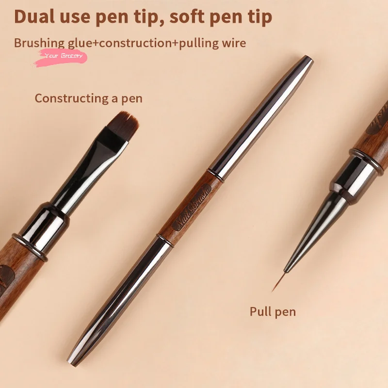 1 Stück DIY-Malpinsel mit Holzgriff, Kunstauskleidung zum Zeichnen von Linien, Streifen, Blumen, Nagelkunst, 5 verschiedene Größen