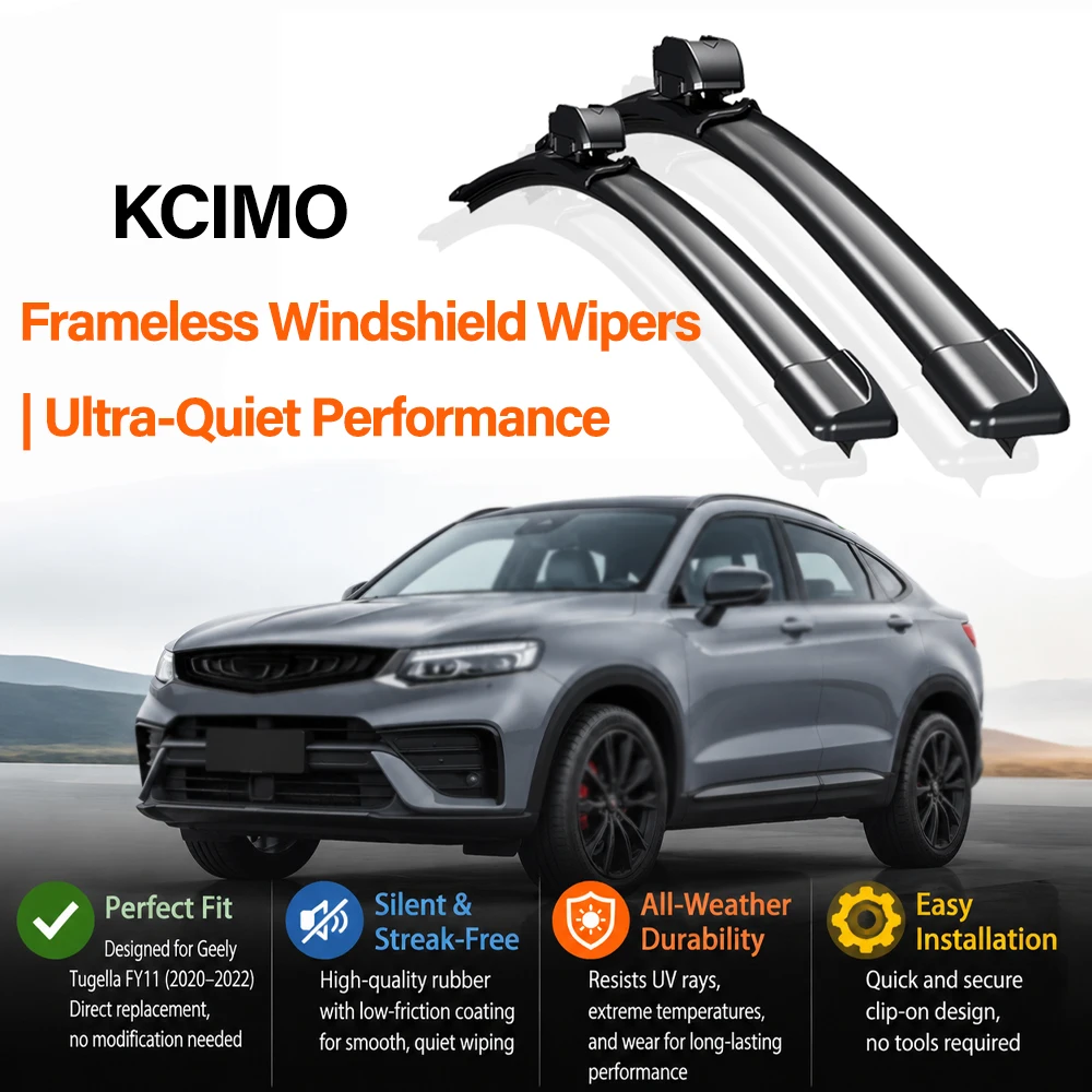 Long Lasting Sturdy Black Wiper Blades 2-Pack For Honda Stream RN6-9 2006-2014, Quick Install, Excellent Cleaning Performance - view 5