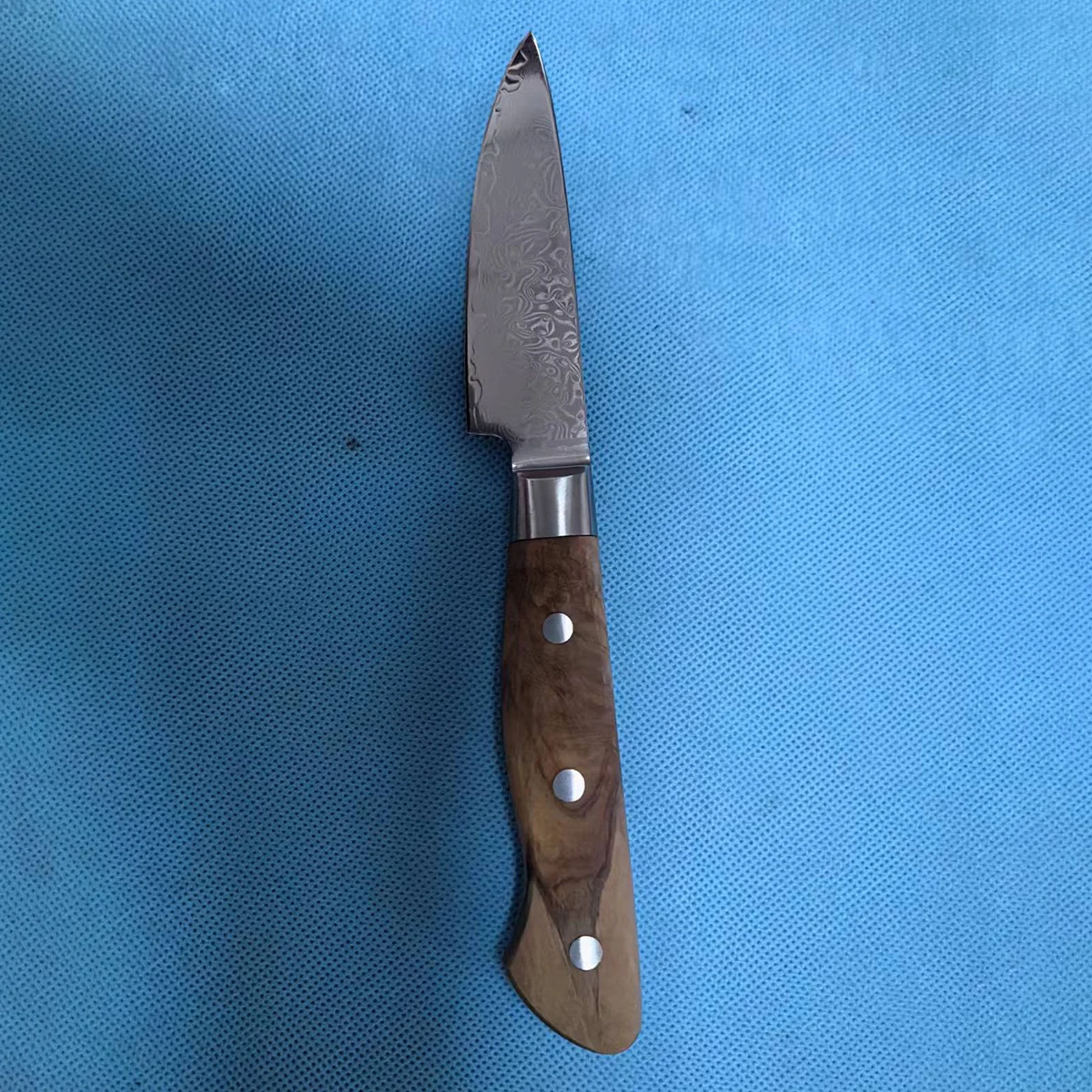 3.5 Inch Paring Knife Olive Wood Handle 67 Layer Damascus 10Cr15MoV Steel Blade Sharp Cleaver Boning Kitchen Knife Cooking Tools
