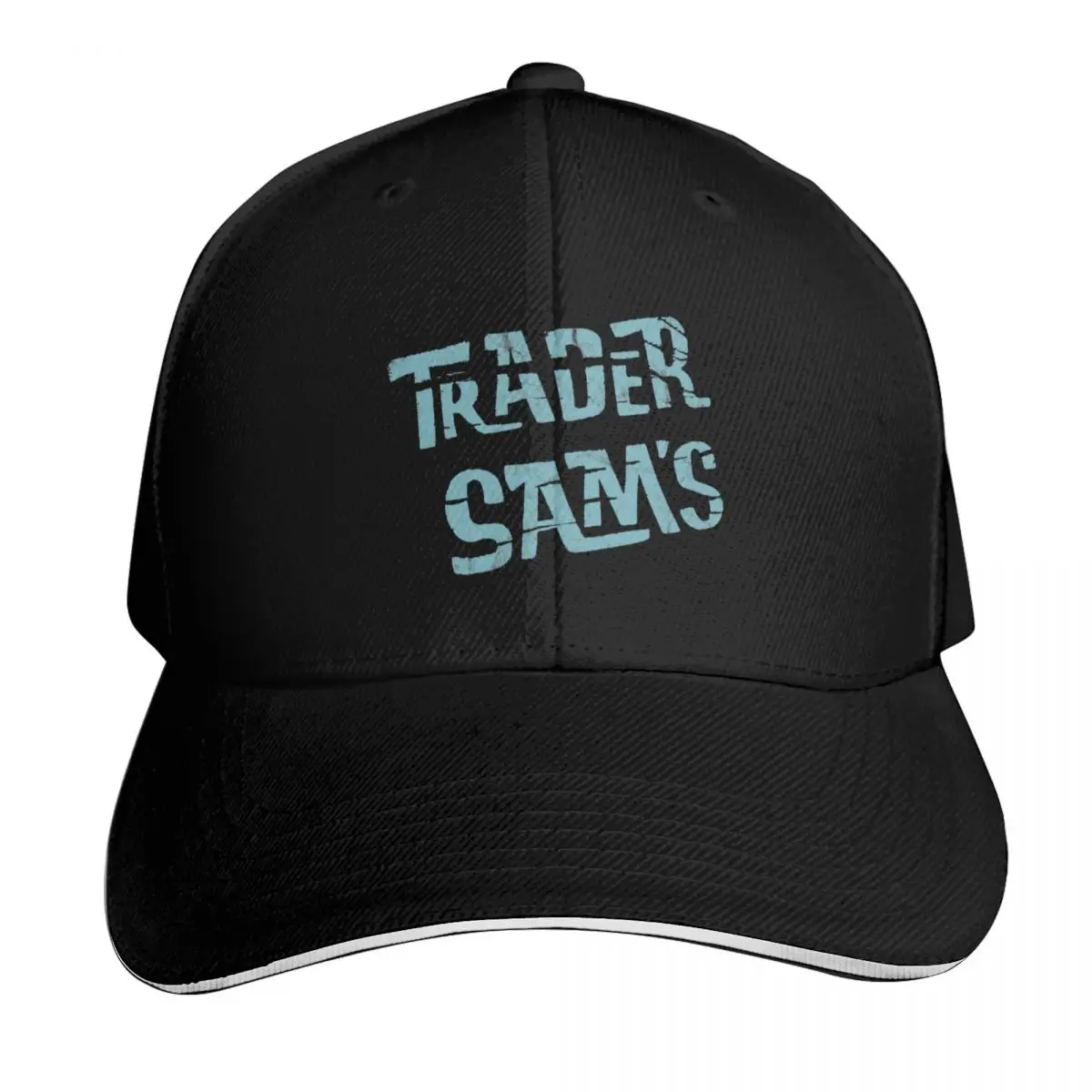 Trader Sam's! Vintage/Distressed Baseball Cap Moisture Wicking Quick Dry Curved Brim Classic Fit Low Profile Unstructured
