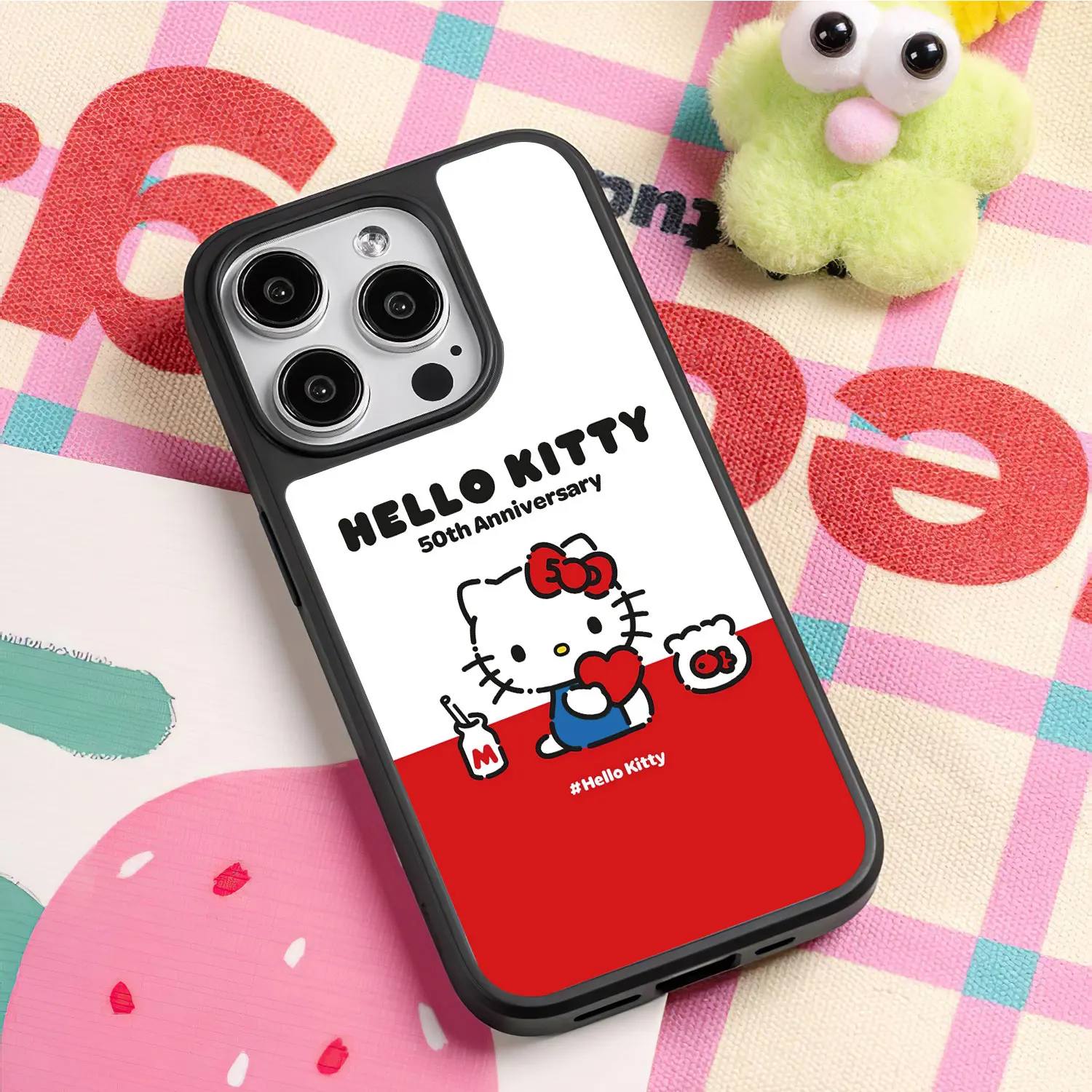 Hello Kitty phone case for iphone 16 15 14 plus 13 12 11 pro max cover Luxury  funda  cases 50th anniversary souvenir carcasa