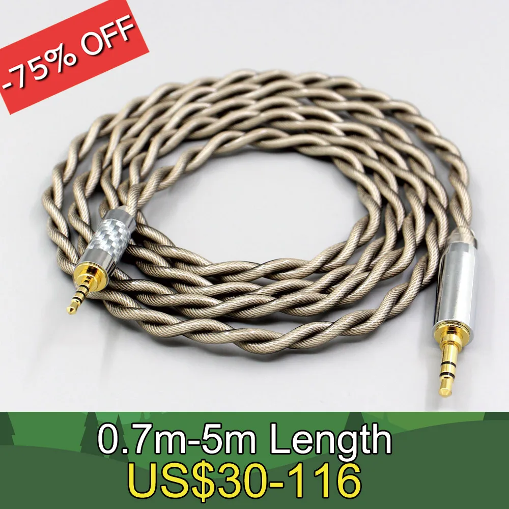 Type6 756 core 7n Litz OCC Silver Plated Earphone Cable For beyerdynamic DT 240 Pro DT240Pro Shure AONIC 50 LN007815