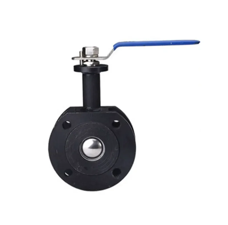 Q74F-16C Carbon Steel Ultra-thin Three-way Ball Valve Wafer Ultra-short L Type Three-way Flange Ball Valve 1/2
