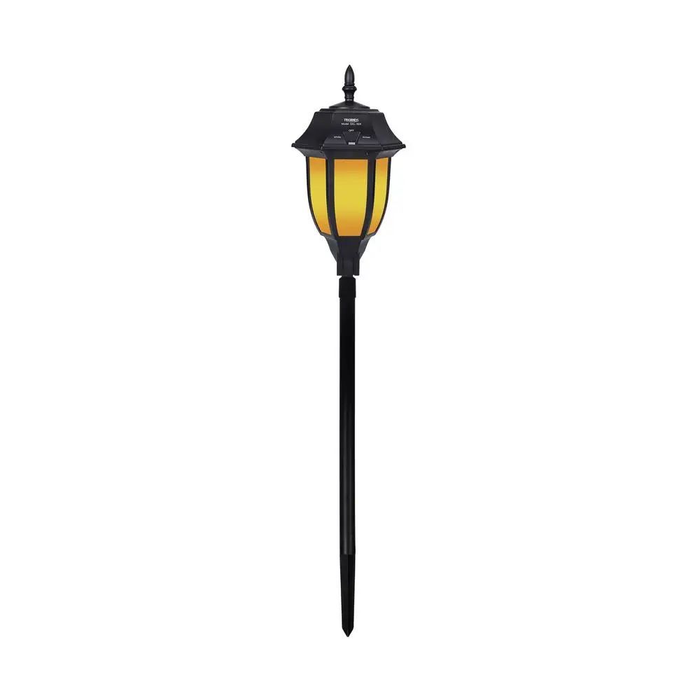 Solar LED Garden Walkway Light Amber/White Modes IP65 Rated 12  Hour Runtime Dusk to Dawn Pole/Stake/Table Stand Included