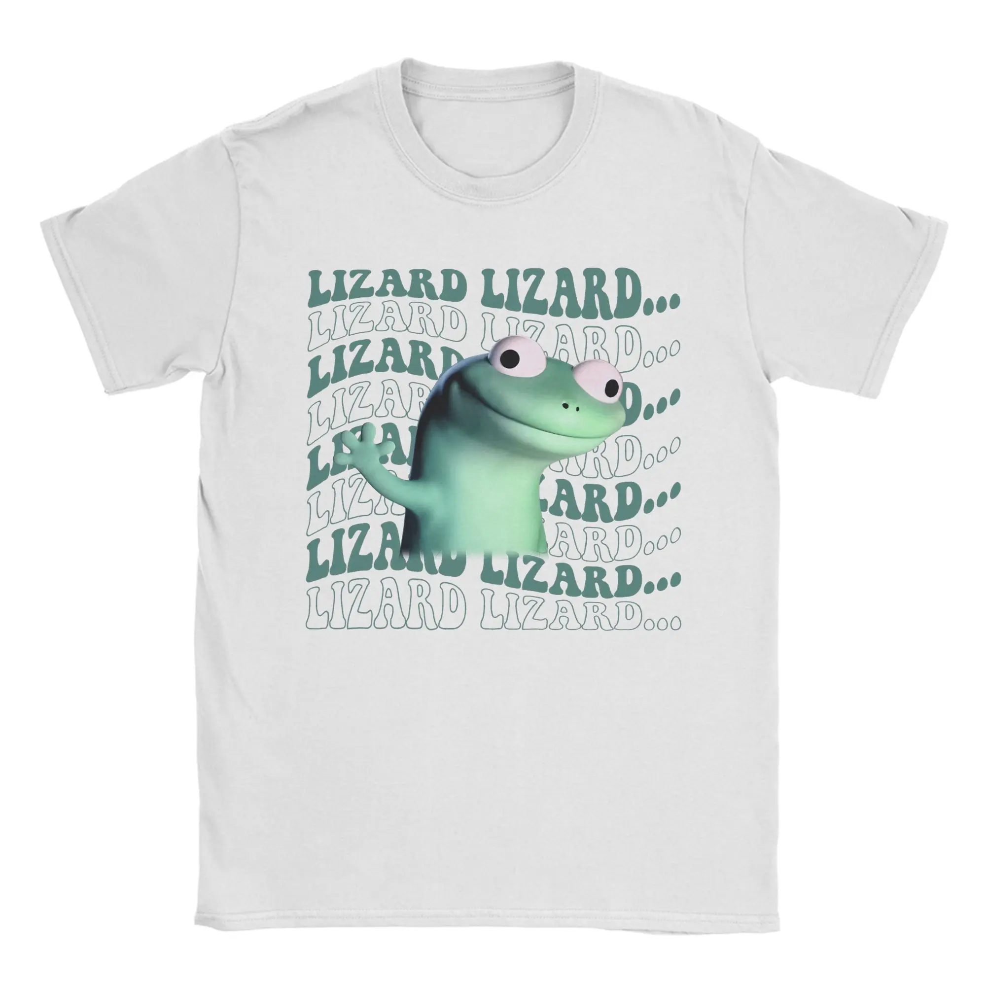 

Футболки с изображением ящерицы, ящерицы, пуговицы, мем, мужские винтажные футболки из чистого хлопка, футболка с круглым вырезом и короткими рукавами, уникальная одежда