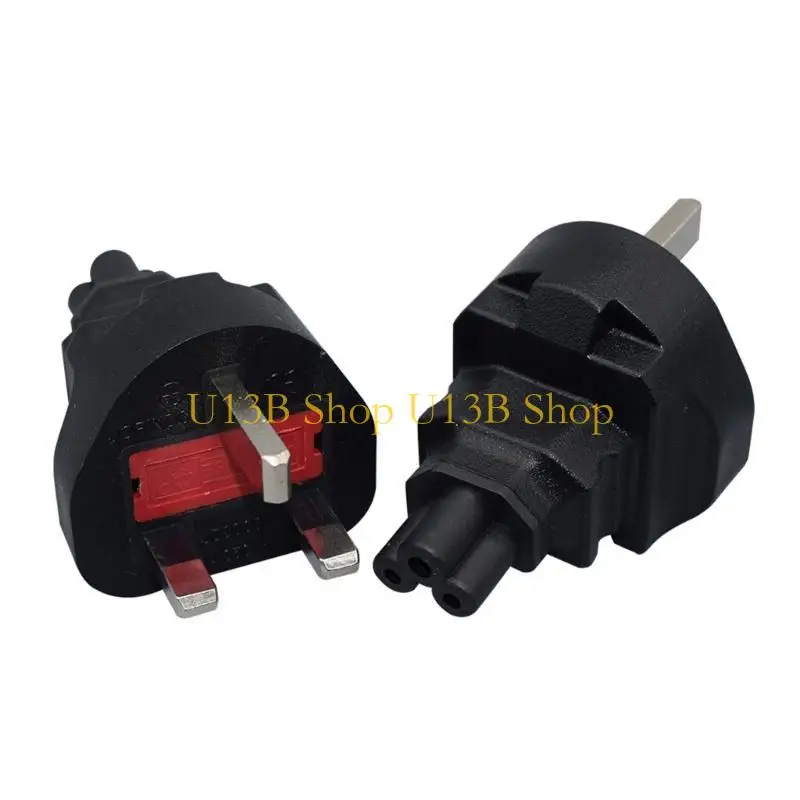 U13B US EU UK to IEC320 C5 Adapter, 3 Prong Laptop Power Plugs Converter view 4