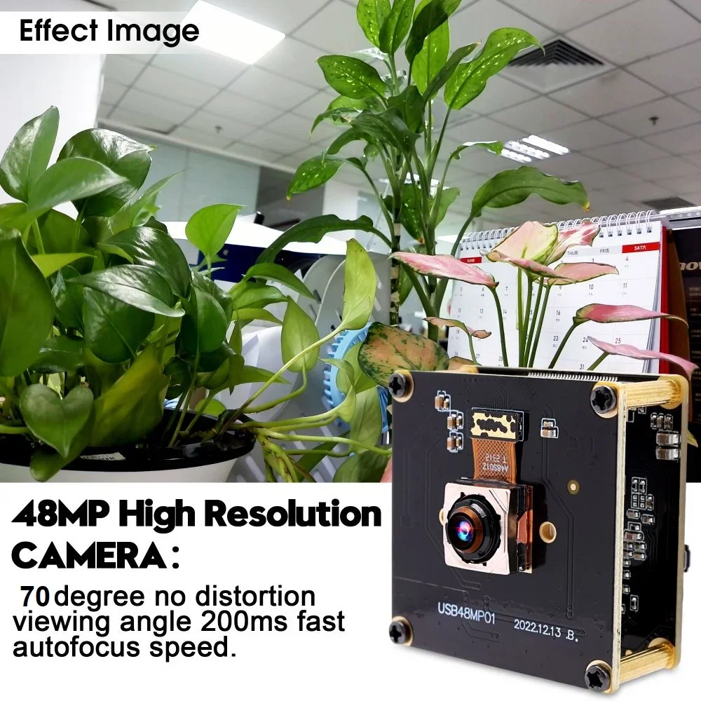 

Hot Sale 200ms Fast Autofocus Mini CCTV Webcam USB 8K 48MP No Distortion 70ded Lens Industrial Small Camera For Recognition Scan