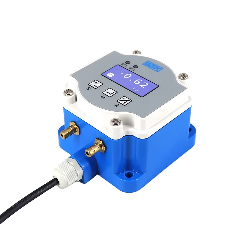 WNK Digital Display Analog RS485 Output Air Differential Pressure Transmitter Sensor
