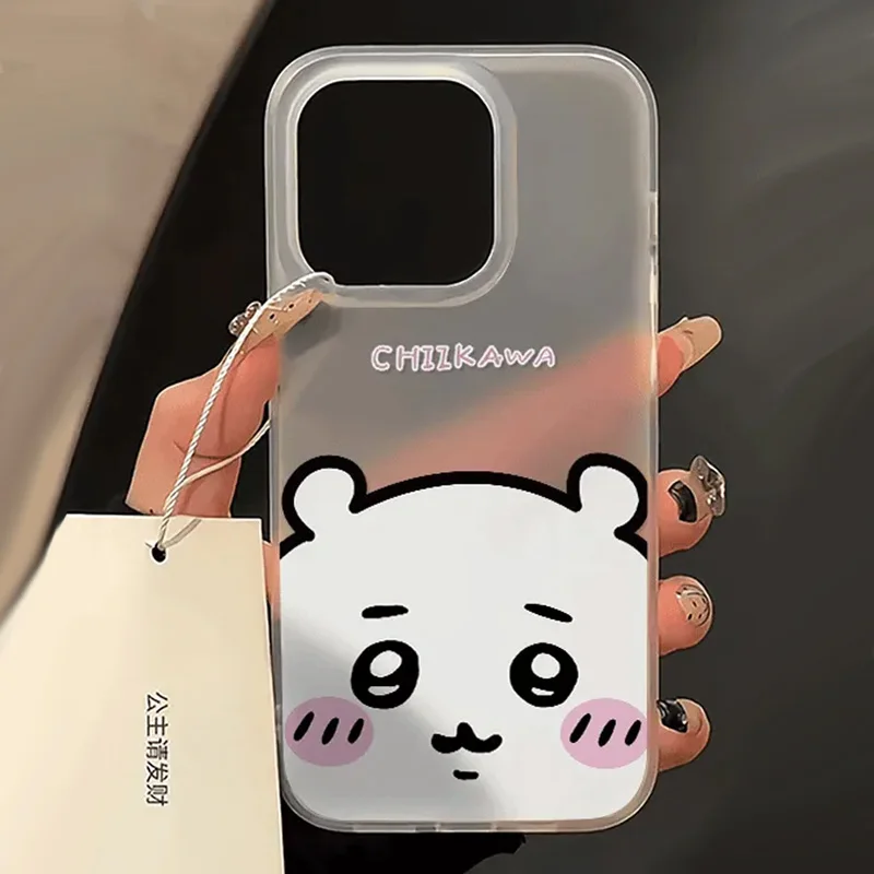 Lovely Cartoon Chiikawa Kwaii Cute Phone Case For iPhone 16 15 14 13 12 11 Pro Max XS Max 7 8 Plus MINI Y2K Creative Lucky Cover