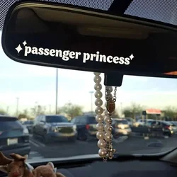 Calcomanía de espejo de princesa de pasajero para coche, calcomanía de Arte de vinilo con citas minimalistas, calcomanías de decoración, accesorios de Interior de coche