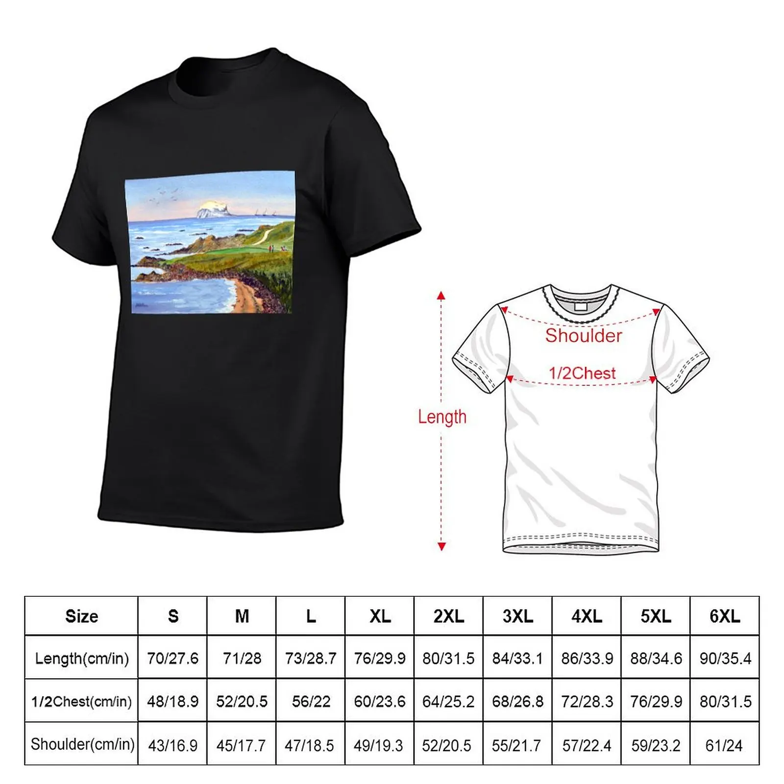 The Glen Golf Course 13th green North Berwick Scotland T-Shirt summer clothes custom shirt blacks Men's t-shirt