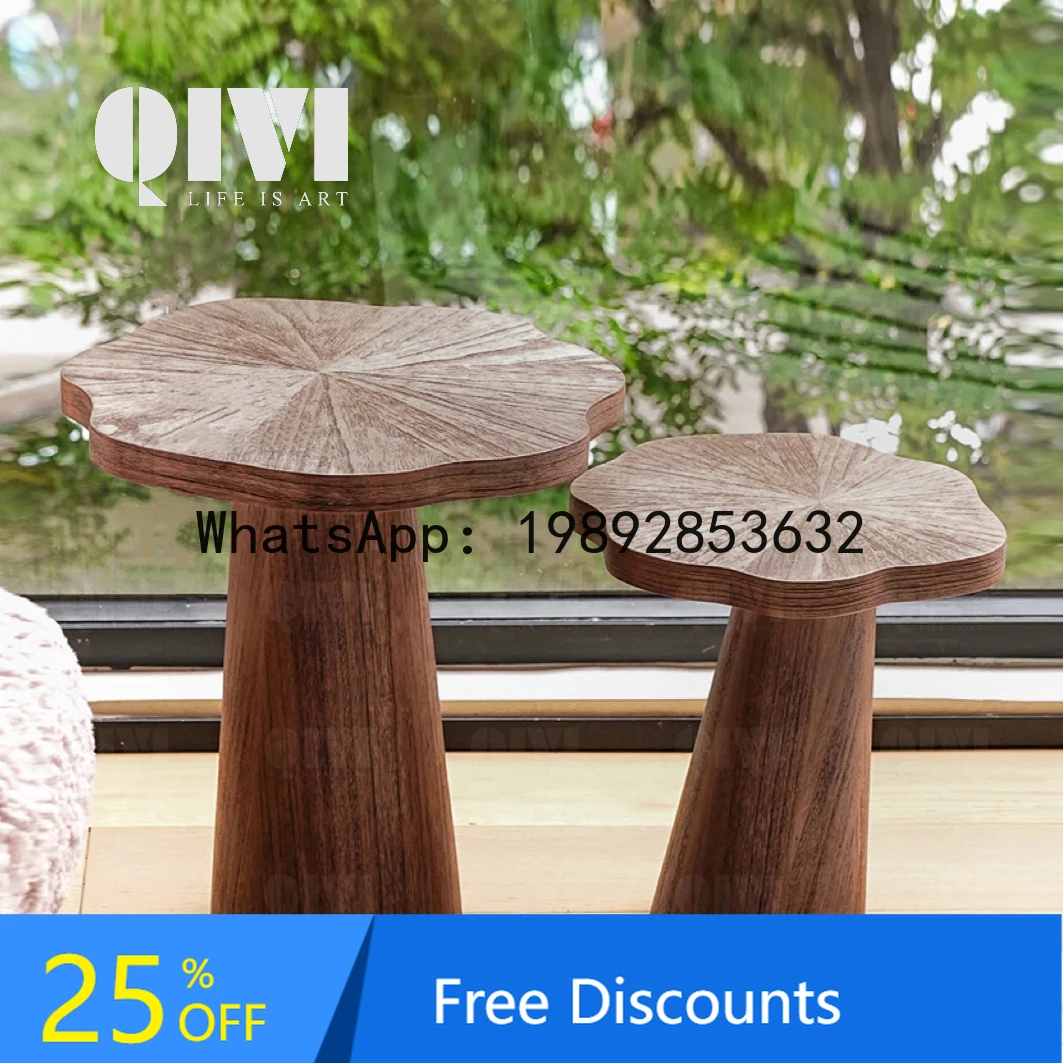 

Petal Coffee Table High-End Feel Living Room Bedroom Small Apartment Wabi-Sabi Style Sofa Side Table