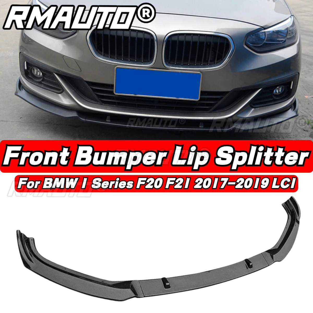 

For BMW 1 Series F20 F21 2011-2019 3Pcs Car Front Bumper Lip Splitter Spoiler Diffuser Bumper Guard Body Kit Car Accessories