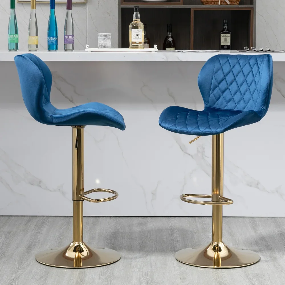 

2pcs Backrest Bar Chair Swivel Stool High Stools Kitchen Design 2pcs Lightweight Chairs Counter Barber Shop Cadeira Breakfast