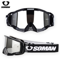 SOMAN Motocross Goggles UV Resistant Downhill Moto Glasses Dustproof Cross Glasses Bike Goggles Off Road Motorcycle Gafas Winter