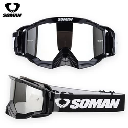 SOMAN Motocross Goggles UV Resistant Downhill Moto Glasses Dustproof Cross Glasses Bike Goggles Off Road Motorcycle Gafas Winter