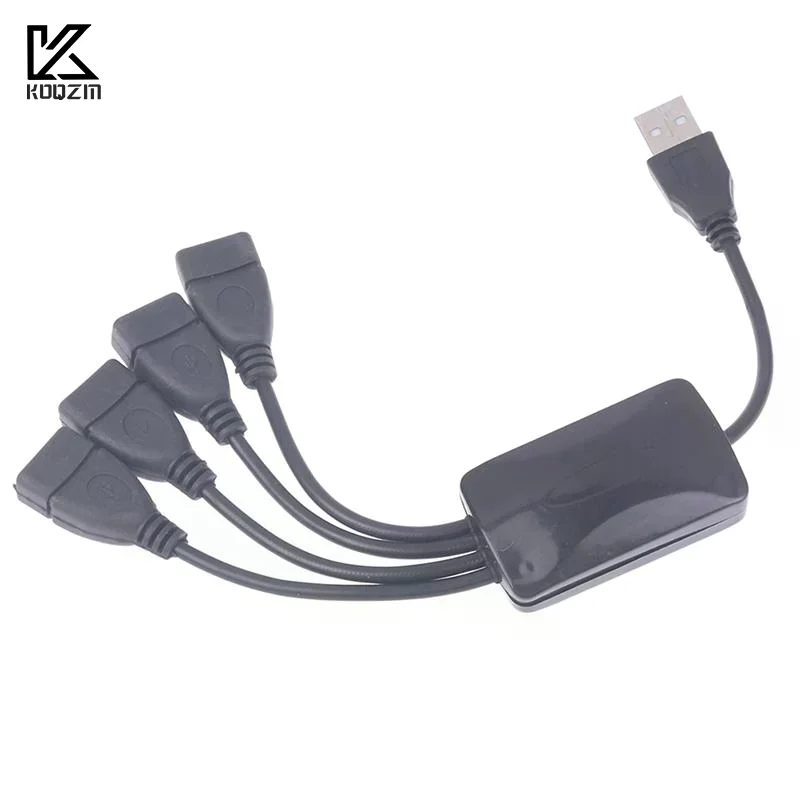 

Удлинительный кабель USB 2.0 для передачи данных, 1 штекер на 4 гнезда, USB-концентратор, разветвитель, удлинительный кабель, разъем адаптера питания