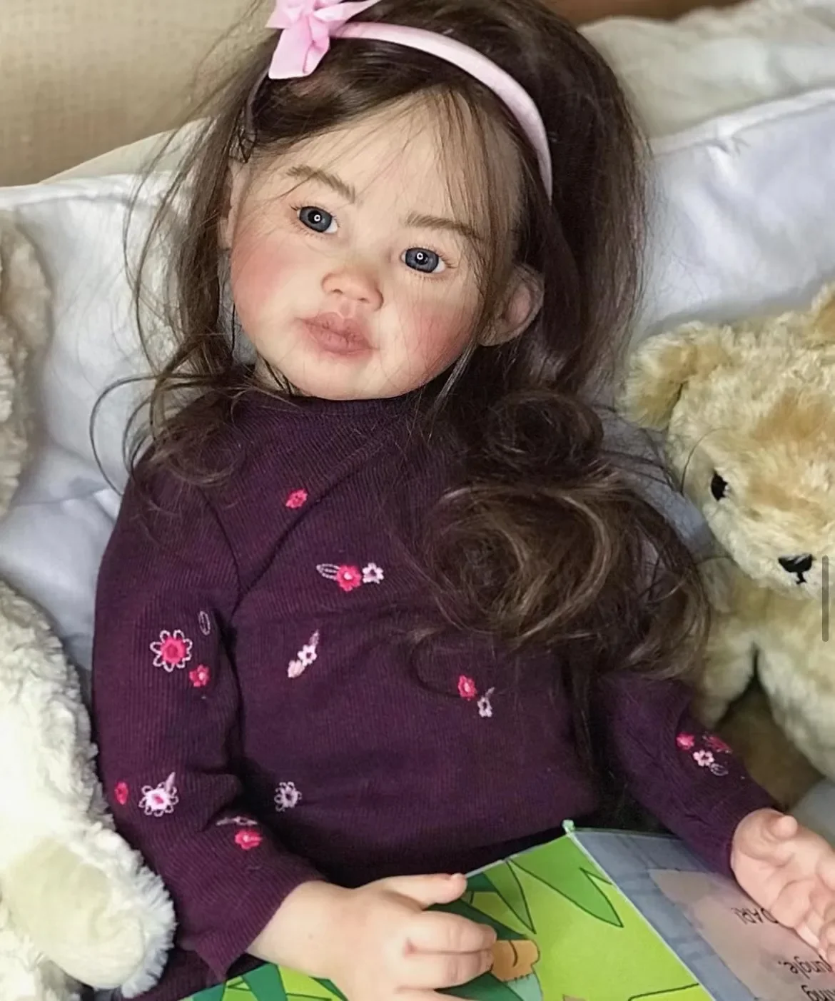 DLS Customized Limited Supply 32inch Reborn Baby Leonie With Hand-Rooted Same Hair Already Finished Doll Birthday Gift