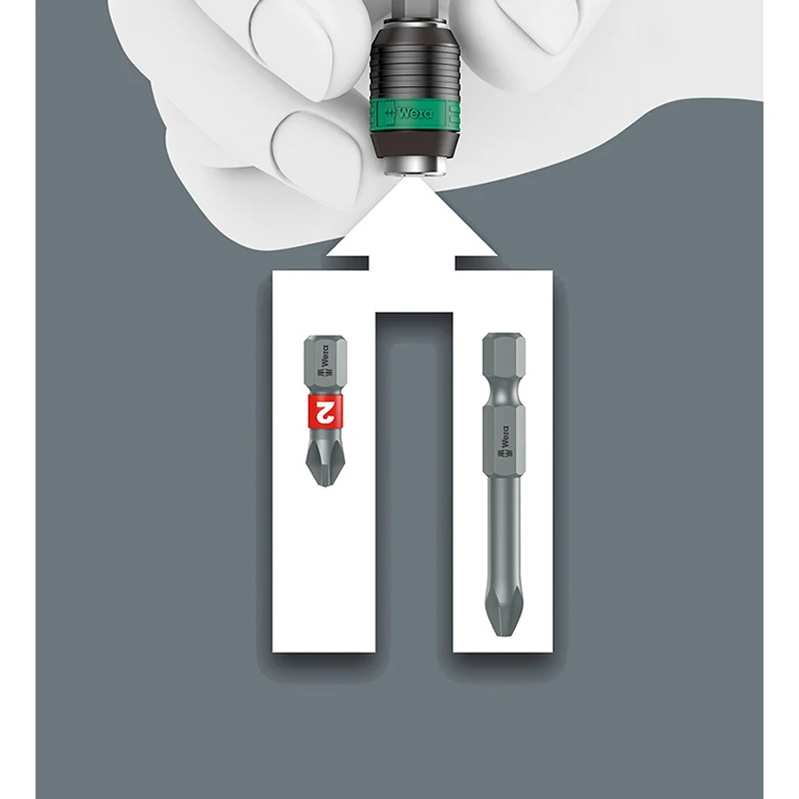 Wera 05059295001 17 Pcs Multi-function Precision Screwdriver Set with Ratchet Screwdriver and Bit Set Hand Tools KK 60