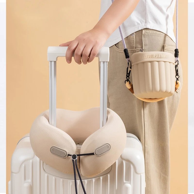 وسادة جديدة على شكل حرف U للسفر على شكل طائرة وسادة رقبة محمولة لحماية الرقبة Youpin Jordan & Judy مريحة للتنفس