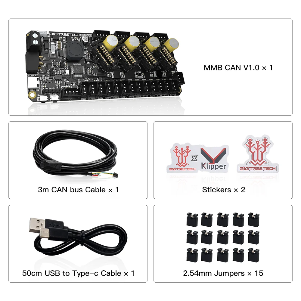 BIGTREETECH-placa alimentadora MMB CAN V1.0, piezas de impresora 3d para Voron 2,4, trident, ERCF