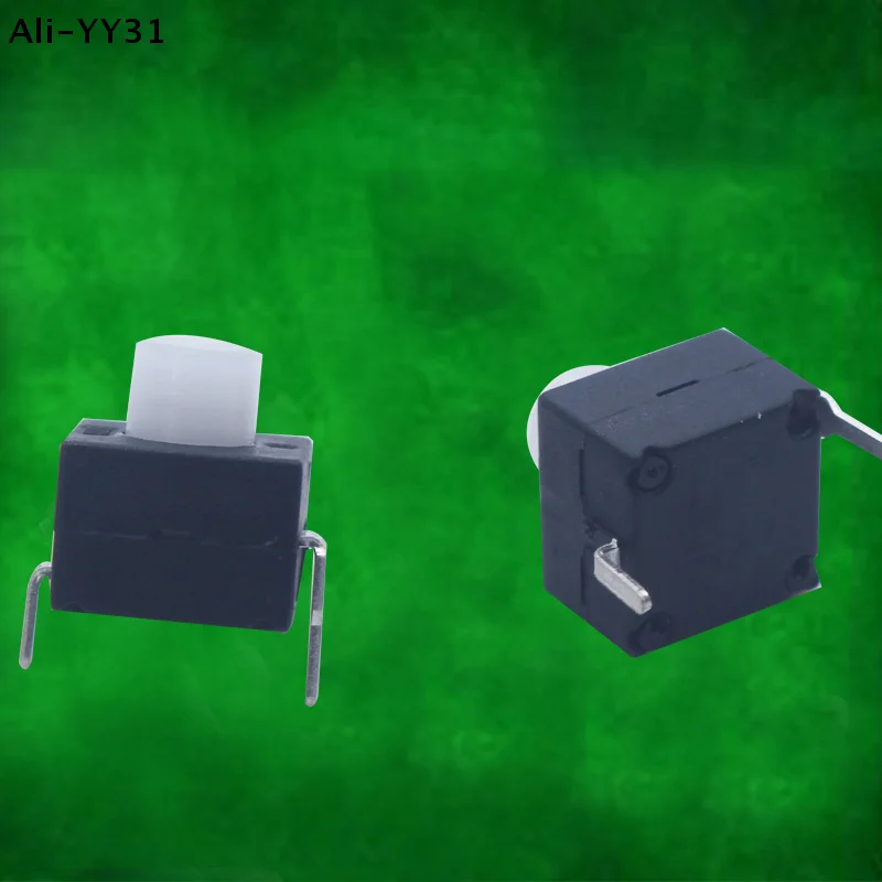 

【Wy】10 шт. 8*8*9,5 мм 2-контактные кнопочные переключатели ON/OFF с ручным сбросом и самоблокировкой, микрокнопки для фонариков