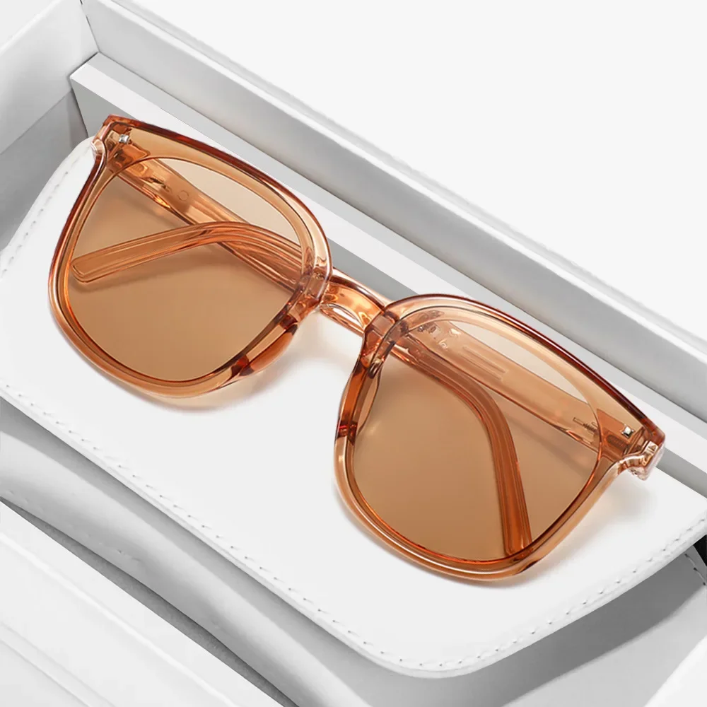 NOIRVUE Foldable Sunglasses for Women Men Outdoor Polarized Sun Glasses with Case Lightweight TR-90 Oversized Korean Style UV400