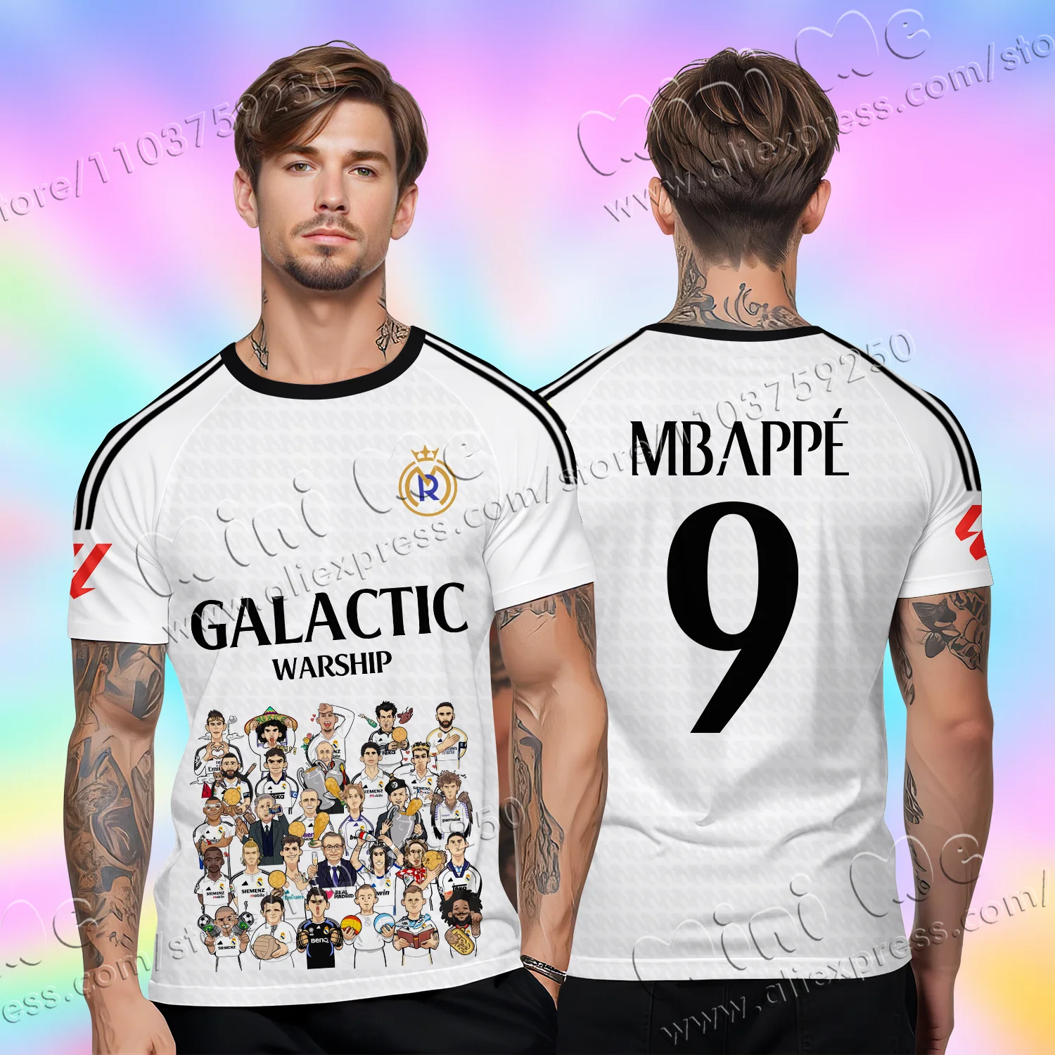 

2025 2Pc Short Sleeves Madrid Style Pop Kids Youth Training And Competition Soccer Jersey Football Jearsey Clothing Uniform