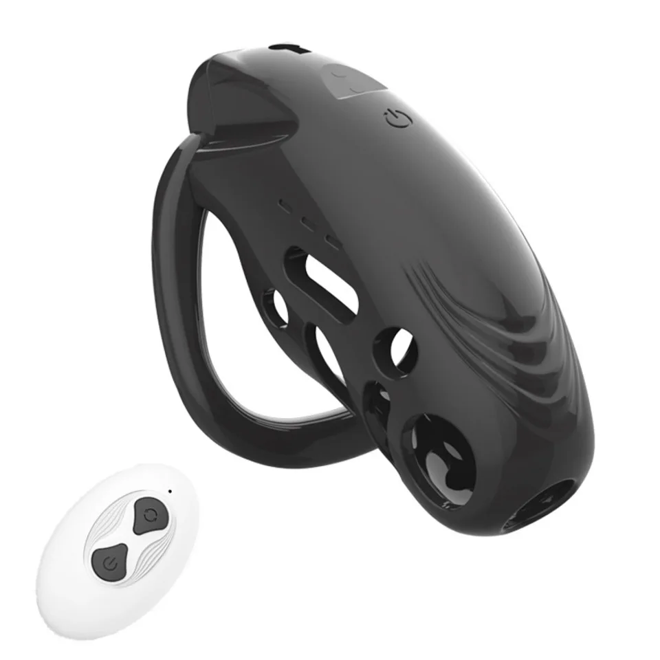 Wireless Remote Control Electric Shock Cage Male Chastity Cock Ring Lock Electrically Stimulated Penis Cage Sex Toys For Men Gay