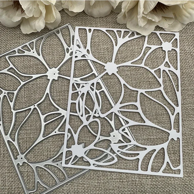 

Flowers rectangular frame Metal Cutting Dies Stencils For DIY Scrapbooking Decorative Handcraft Die Cutting Template Mold