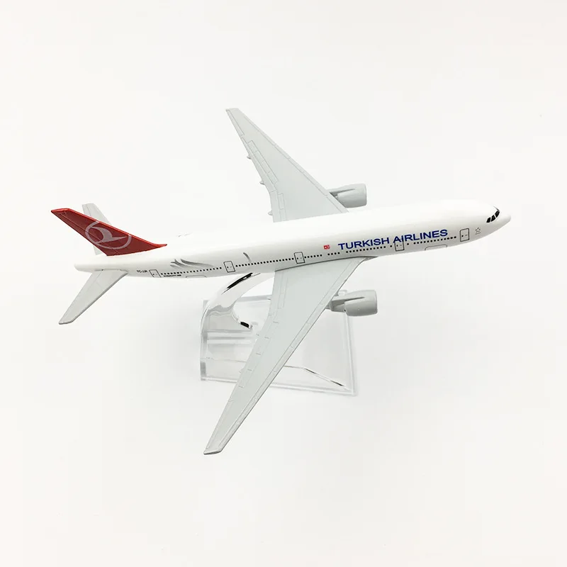 

16cm Turkish Airlines Boeing 777 Die-Cast Metal Replica 400 Scale Airbus Aircraft Model Toy for Aviation Decor