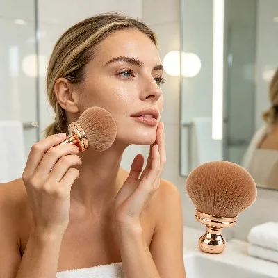 Portable Extra‑Large Mushroom Head Makeup Brush, Soft Bristles for Face & Body, Ideal for Foundation, Blush, Contour Makeup