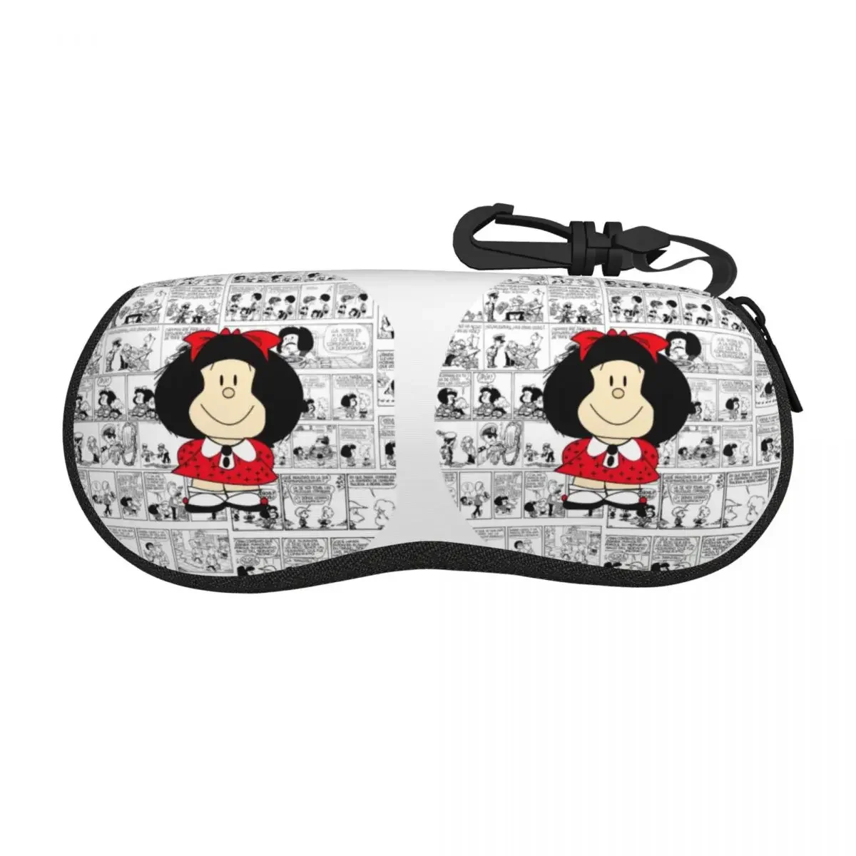 Custom Mafalda Cartoon Quino Comics Shell Eyeglasses Protector Cases Cute Sunglass Case Glasses Bag