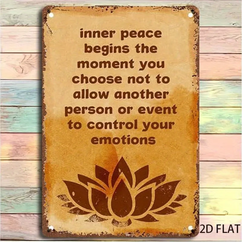 2D Flat  Attention Wall Art Metal Sign 