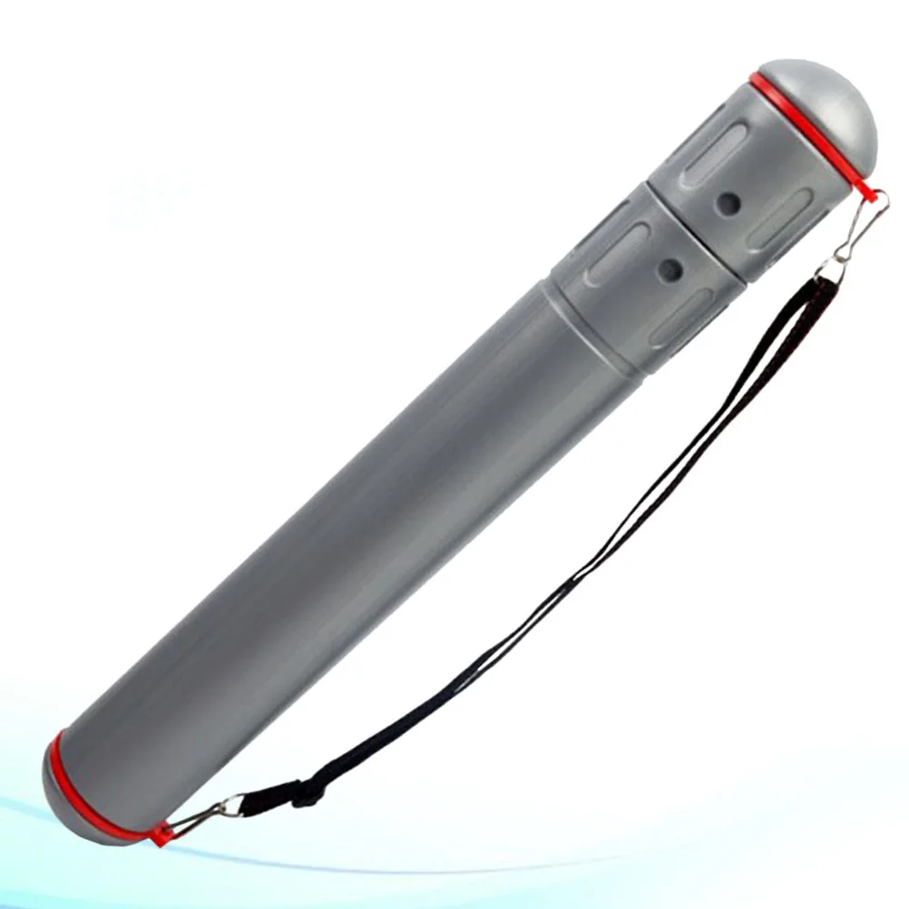 حاوية تخزين بلاستيكية تلسكوبية لأنبوب الرسم لتنظيم مخطط الأعمال الفنية وخفيفة الوزن وبلاستيك متين