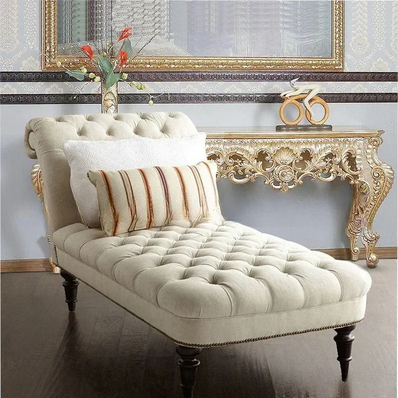 American living room concubine couch furniture balcony log fabric buckle soft bag beauty couch leisure sofa