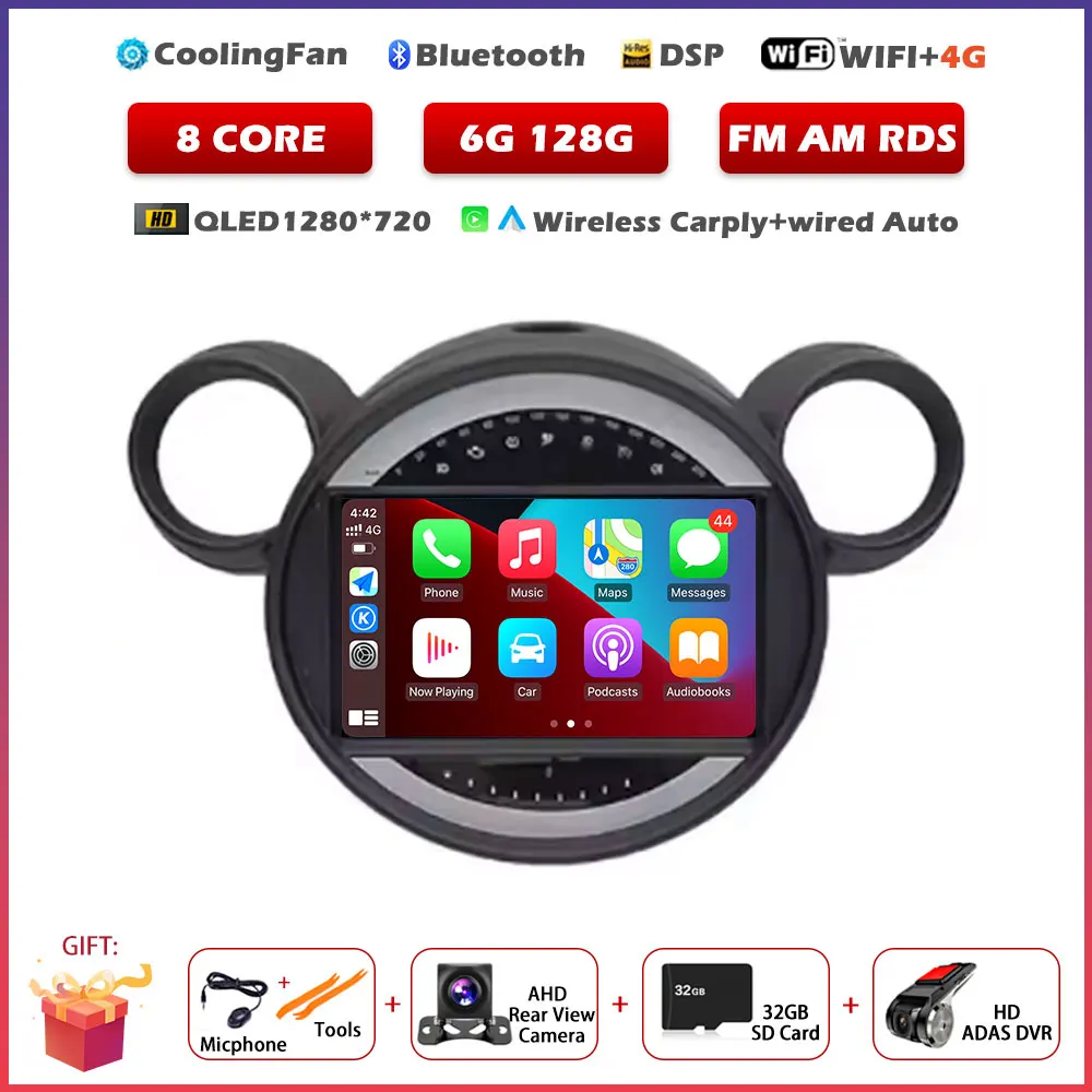 Voor BMW Mini Cooper Countryman R56 R60 2011-2013 Android 16 Auto Carplay Auto GPS Navigatie Stereo Multimedia Speler Scherm gereedschap