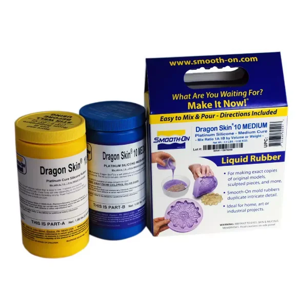 FOR SMOOTH-ON DRAGON SKIN 10 SLOW High-Performance Liquid Silicone Rubber for Molding and Casting Slow Curing Original Product