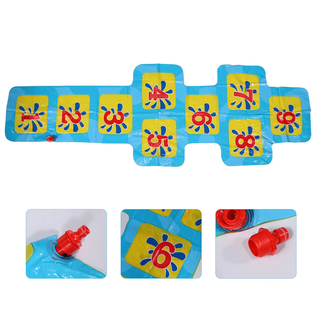 1 قطعة نفخ رذاذ الماء Playmat سميكة ارتداء مقاومة حصيرة لحمام السباحة الشاطئ حفلة التعلم أرقام 1 إلى 9 سجادة للعب في الهواء الطلق