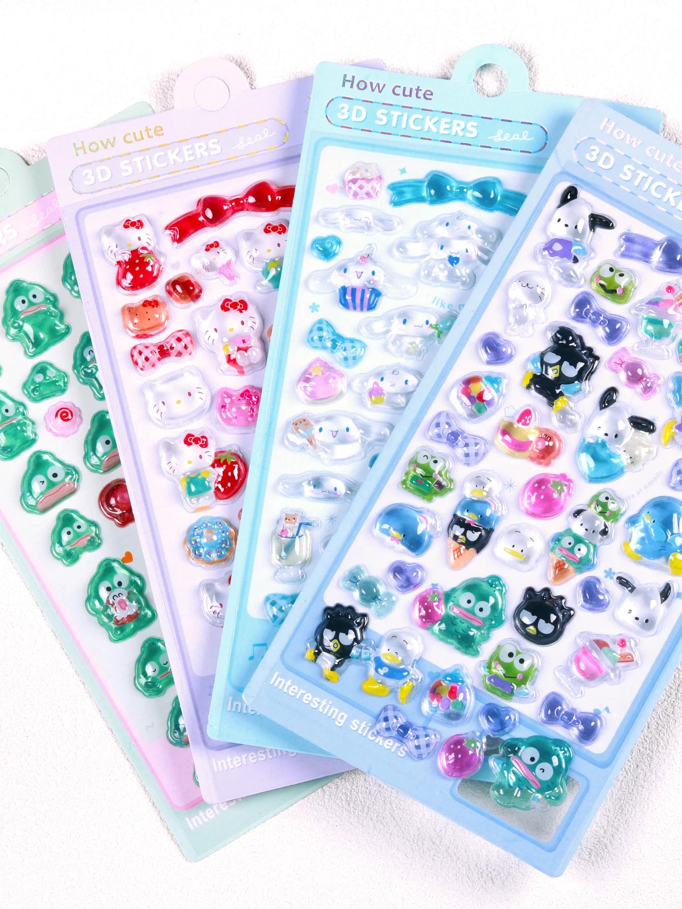 

Sanrio Cartoon 3D Embossed Gift Stickers Animal DIY Fun Decoration Fairy Stickers