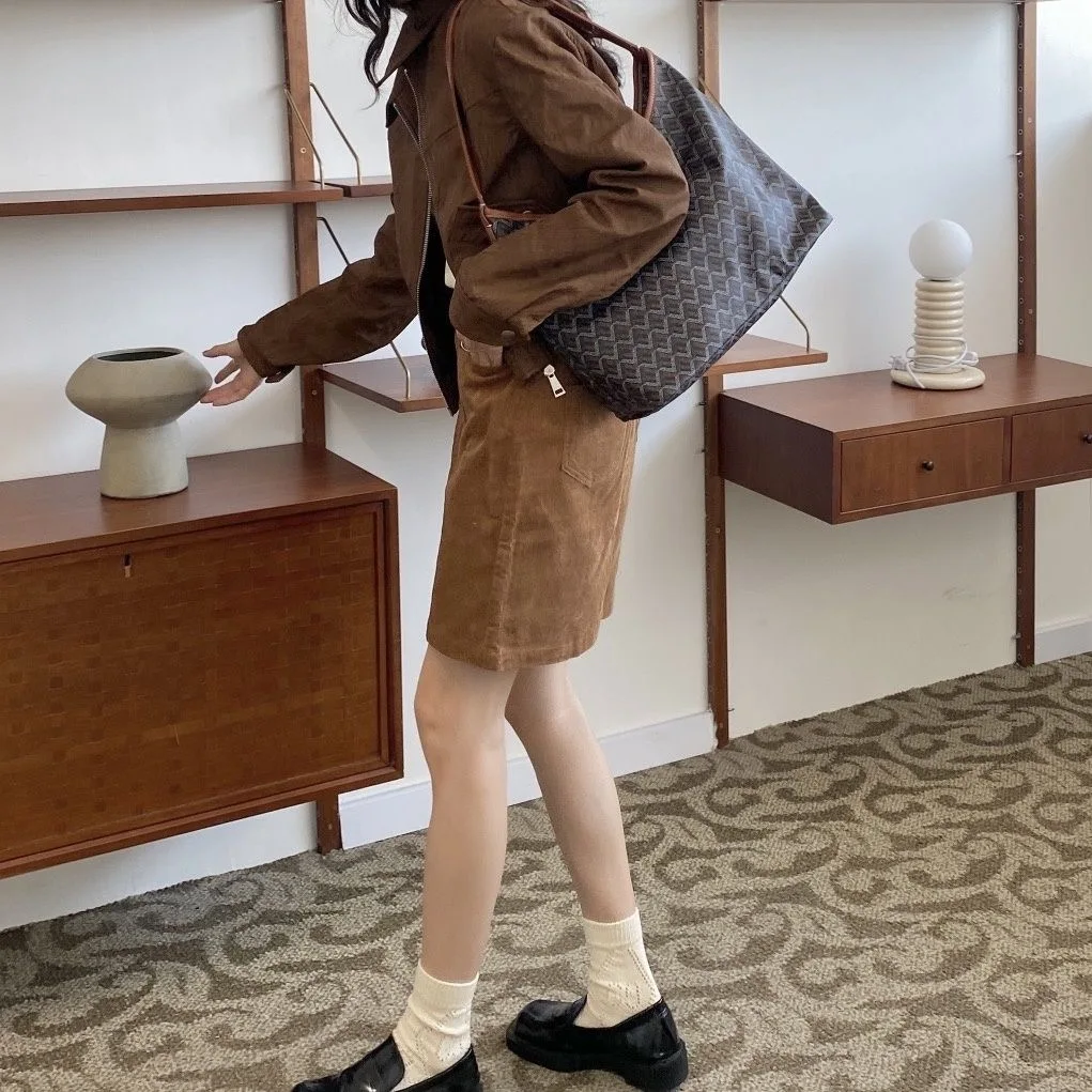 Original EMO New dog tooth wandering Tote bag female large capacity commuter texture small niche shoulder bag light luxury hand