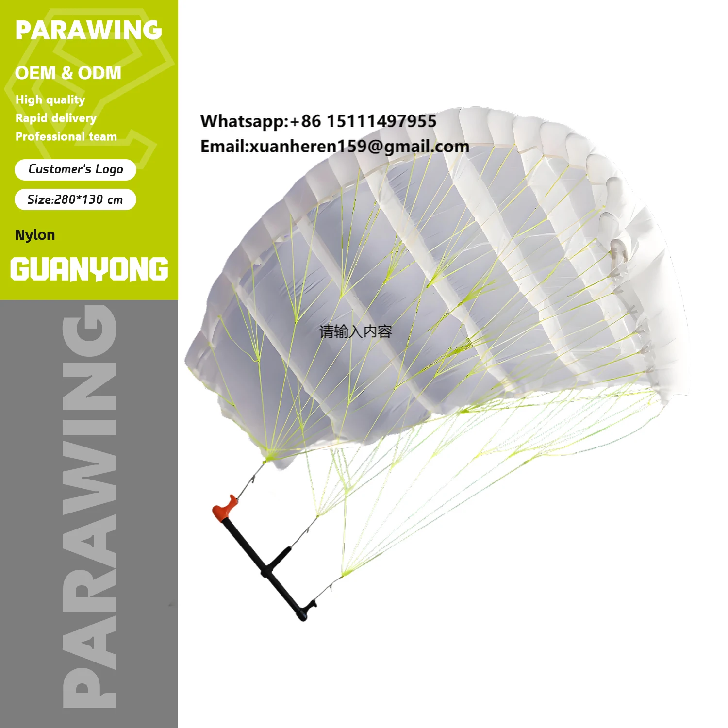 

Parawing 5M Kitesurfing for Surfing Skateboard Teaching Kite Wind Foil Paraglider Downwind Surfboard Efoil Wingfoil