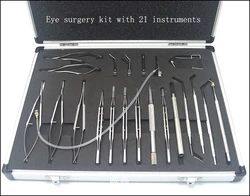 Microscopic ophthalmology high-quality stainless steel beauty equipment Ophthalmology kit 21 instruments kit tools